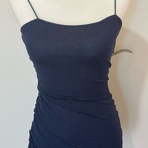 SHEIN Midnight Black Ruched Dress